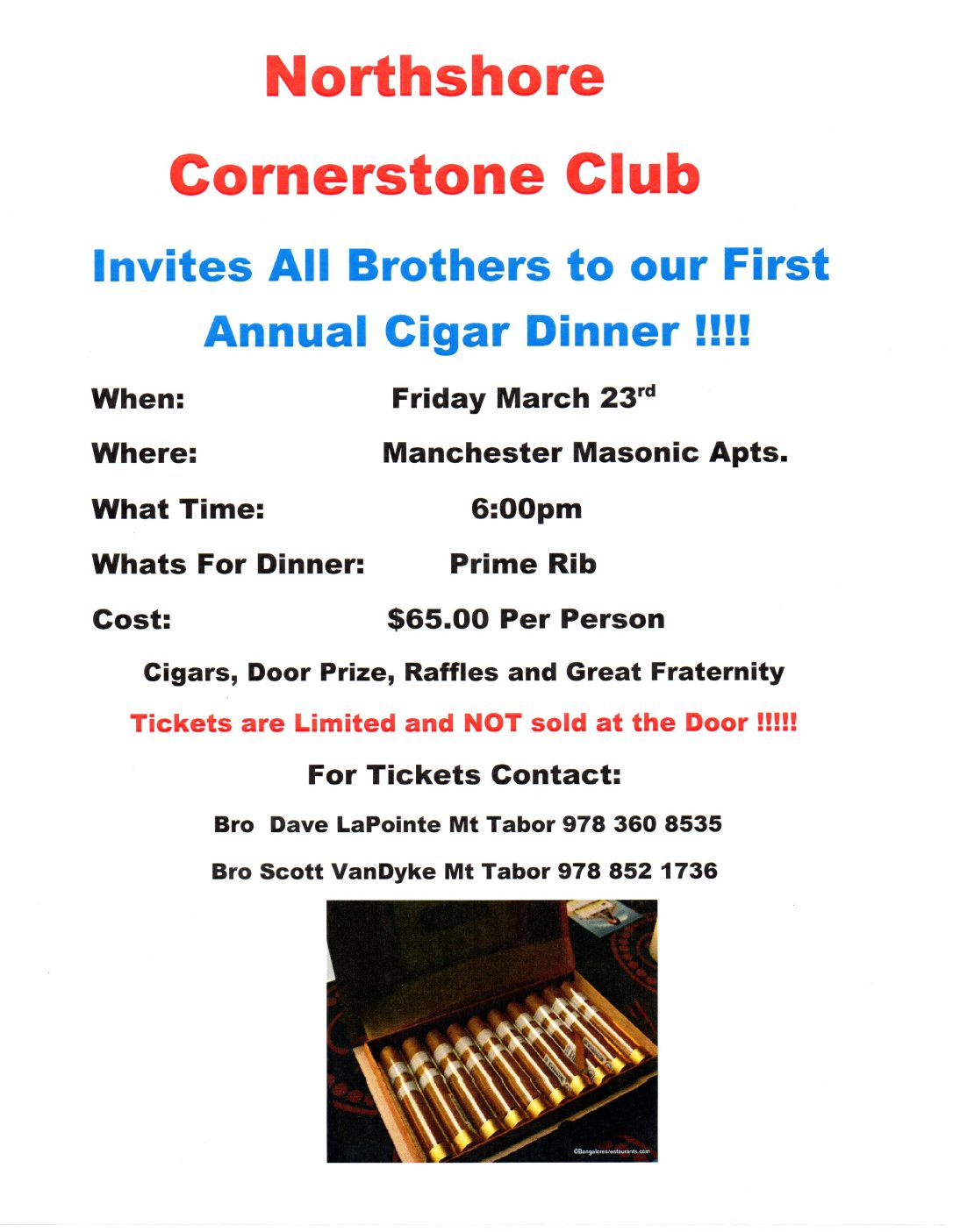 Annual Cigar Dinner_Corner Stone_23MAR2018